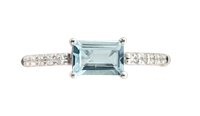 Anello Quintessenza Donna in Oro bianco Acquamarina 0.51 Ct VAN17 - VAN17